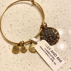 Alex and Ani Gold Hand of Fatima Bracelet